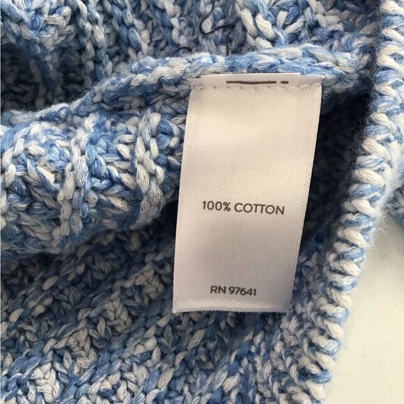 J. Jill Wearever Spray-dyed Sweater-Jacket In Blue Agate Marble New Size Large - Picture 5 of 13